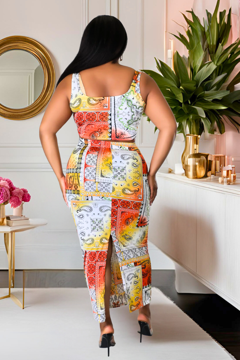 Sunset Bandana Baddie Plus Set