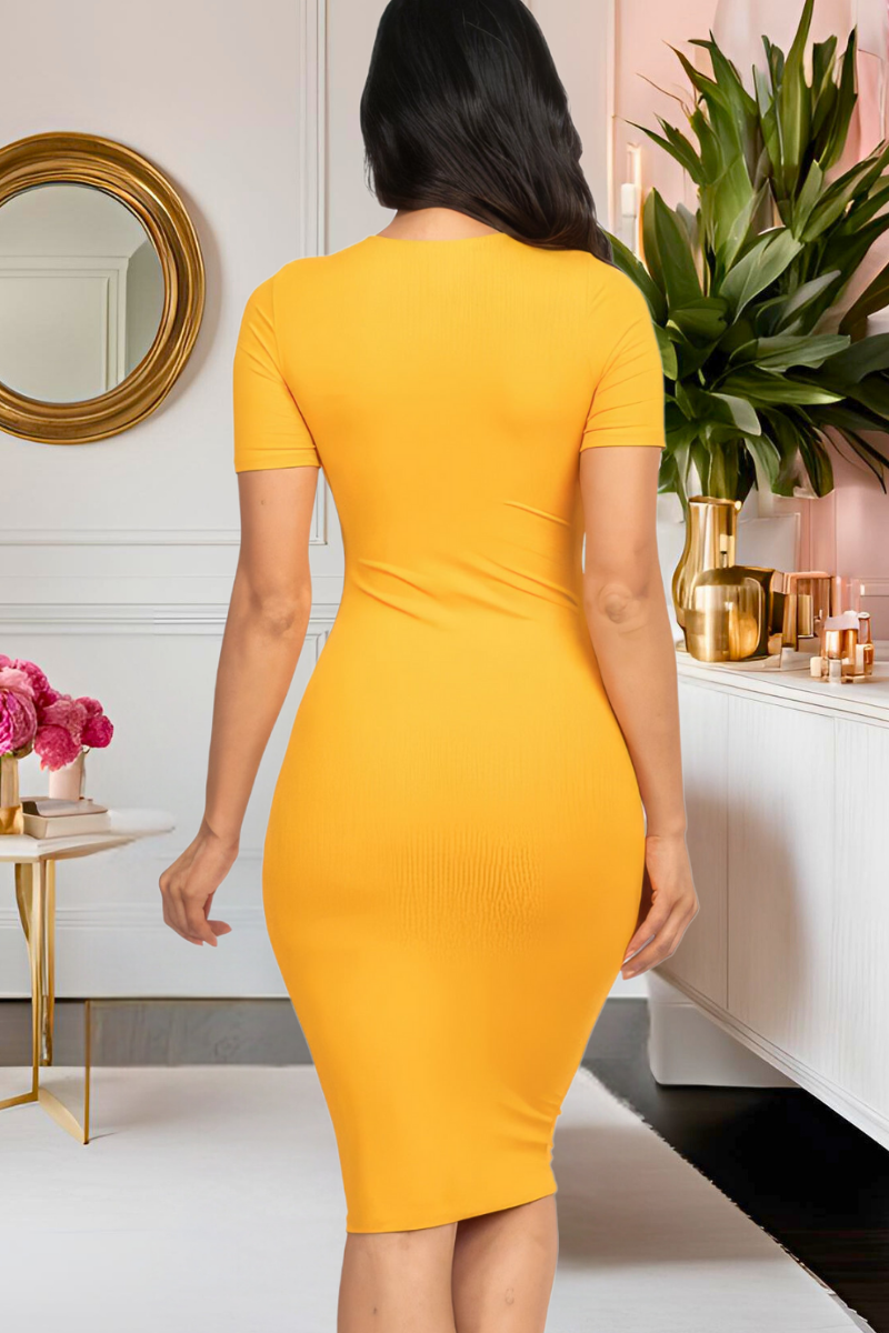 Divine Midi Dress (Gold)