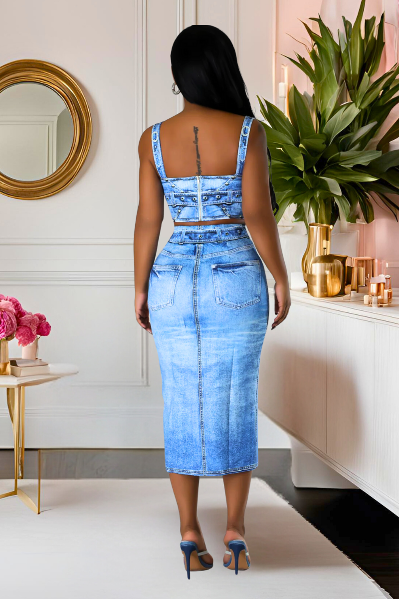 Runway Rinse Denim Set