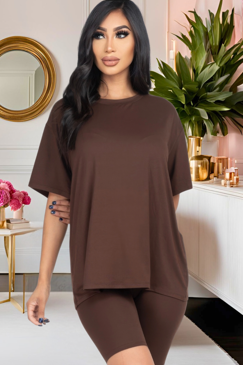 “Everyday Luxe” Biker Short Set (Multiple Colors)