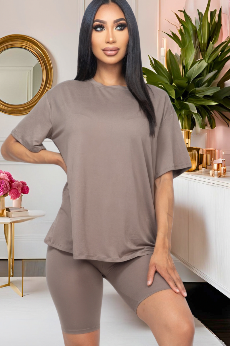 “Everyday Luxe” Biker Short Set (Multiple Colors)