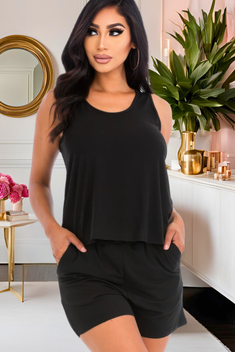 Comfy Tank Top & Shorts Set (Multiple Colors)
