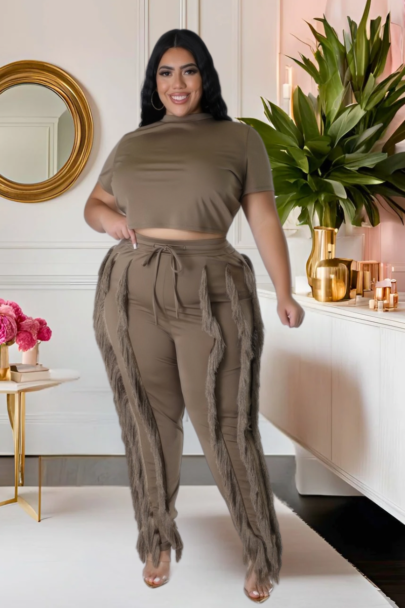 Fringe Me Baby Set (Mocha)