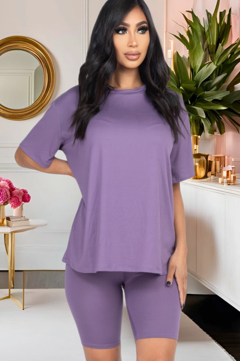 “Everyday Luxe” Biker Short Set (Multiple Colors)