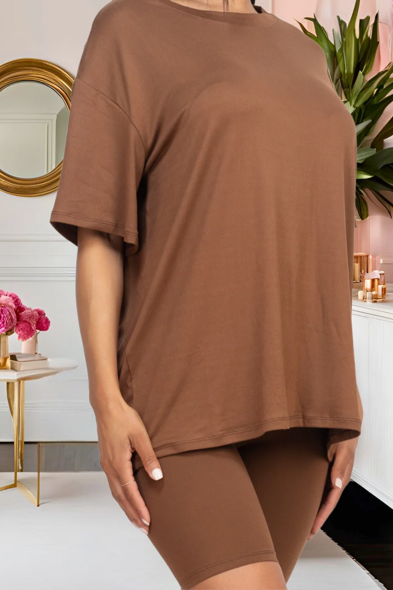 “Everyday Luxe” Biker Short Set (Multiple Colors)