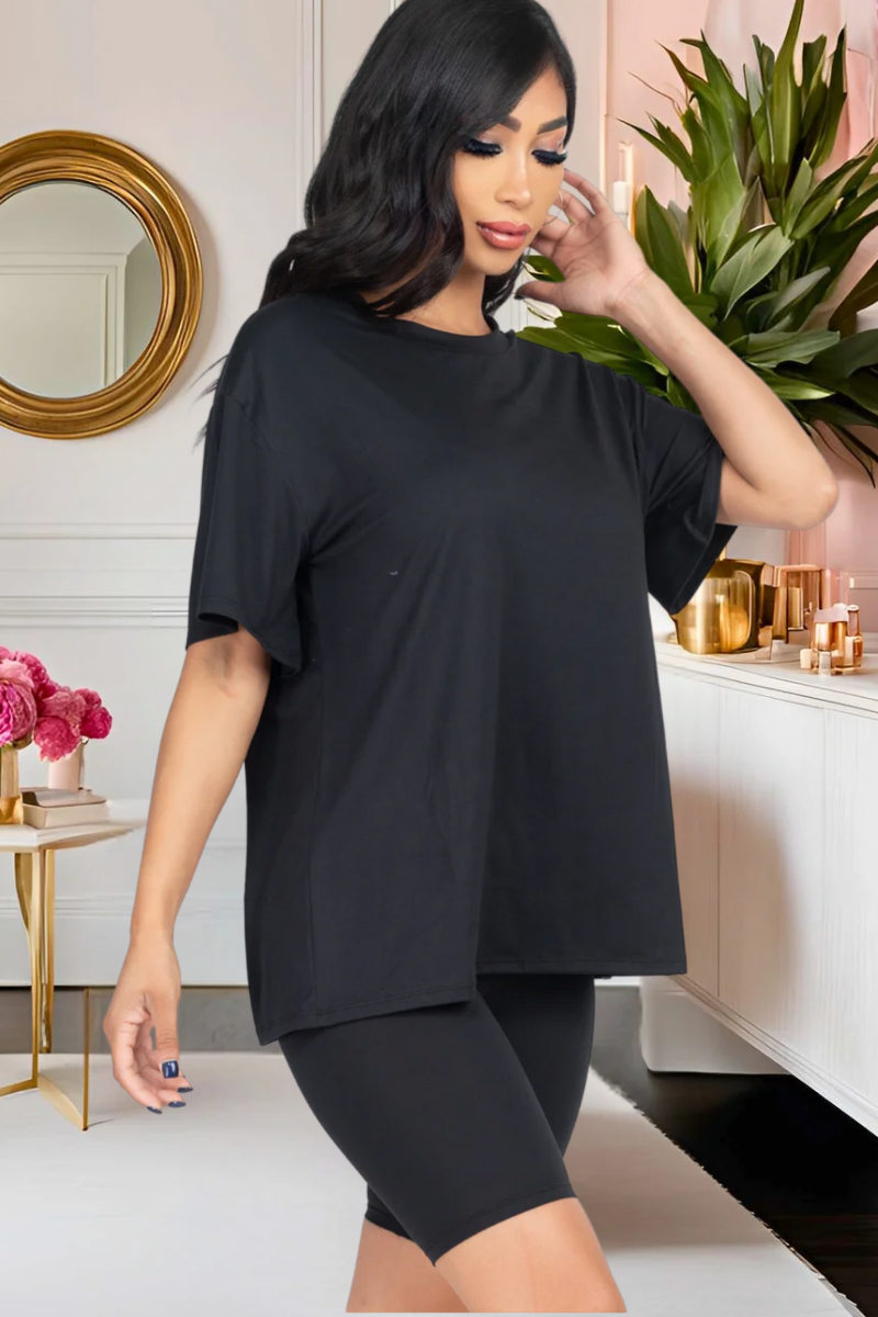 “Everyday Luxe” Biker Short Set (Multiple Colors)