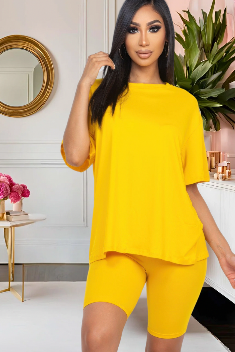 “Everyday Luxe” Biker Short Set (Multiple Colors)