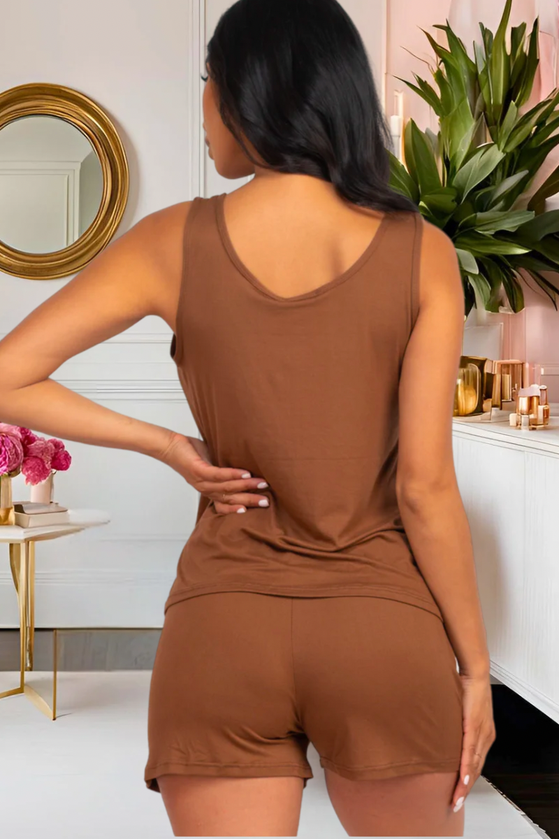 Comfy Tank Top & Shorts Set (Multiple Colors)