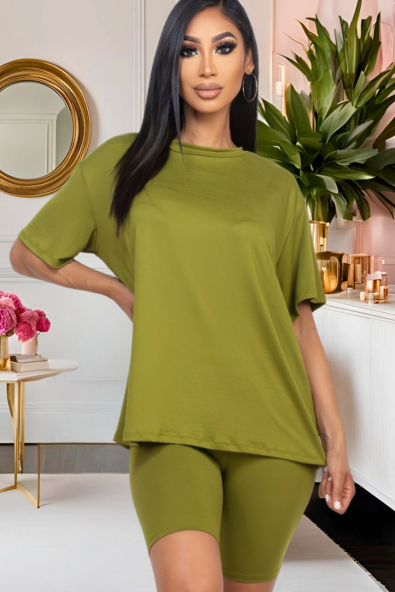 “Everyday Luxe” Biker Short Set (Multiple Colors)
