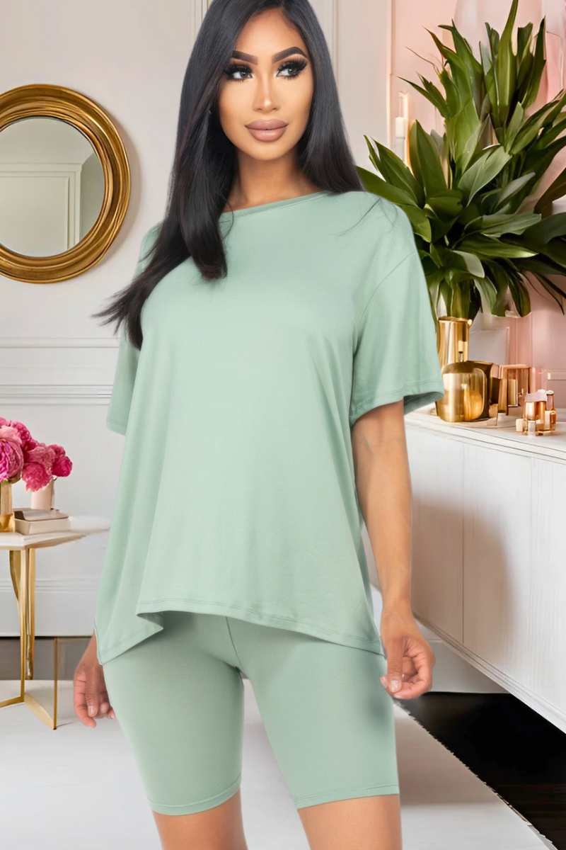 “Everyday Luxe” Biker Short Set (Multiple Colors)