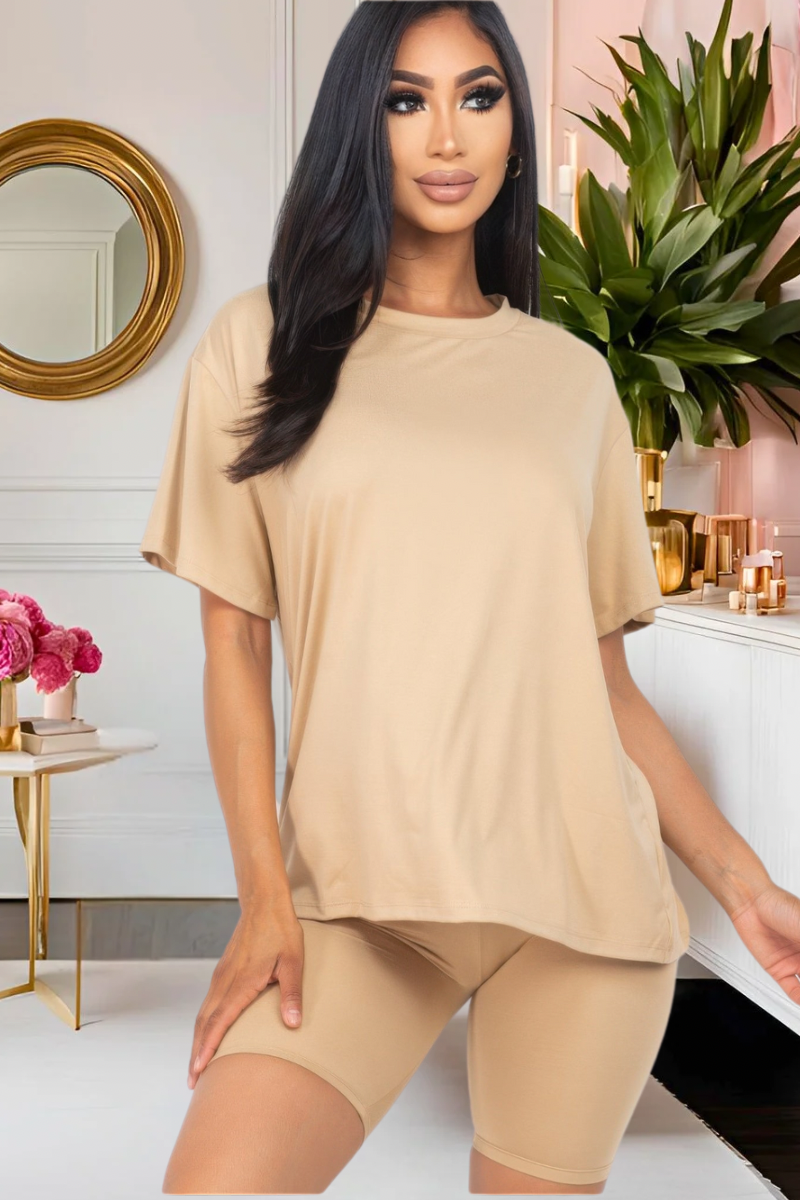 “Everyday Luxe” Biker Short Set (Multiple Colors)
