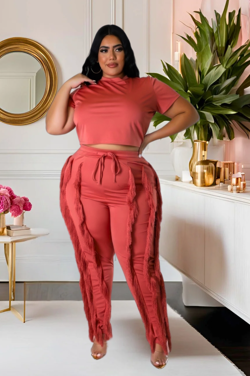 Fringe Me Baby Set (Salmon)