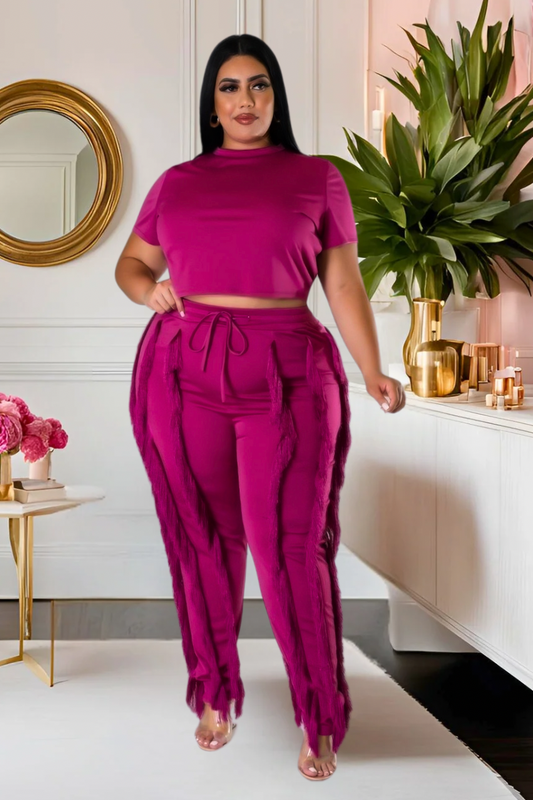 Fringe Me Baby Set (Berry)