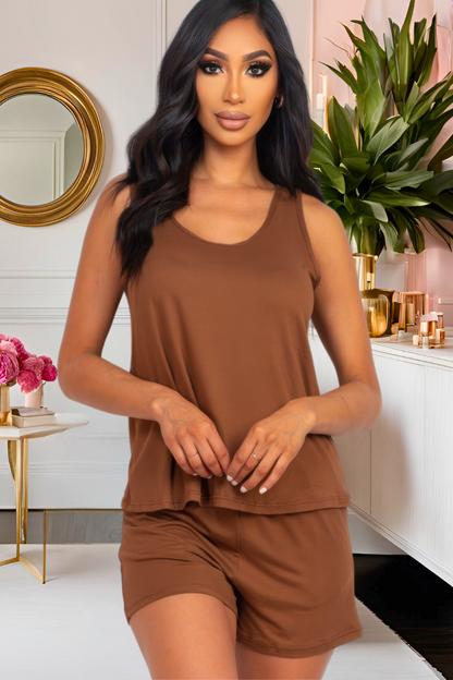 Comfy Tank Top & Shorts Set (Multiple Colors)