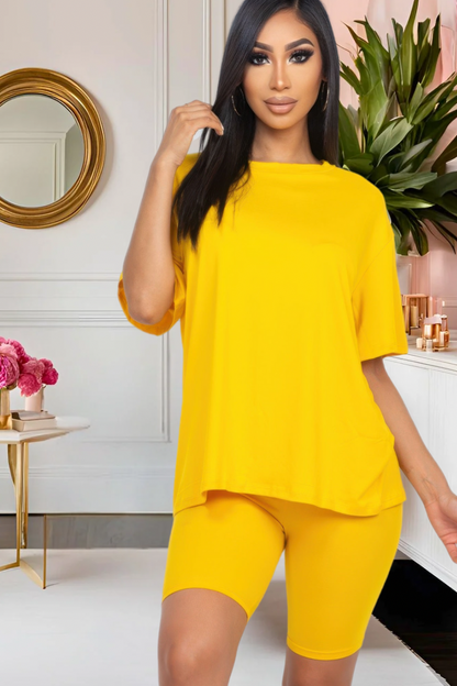 “Everyday Luxe” Biker Short Set (Multiple Colors)