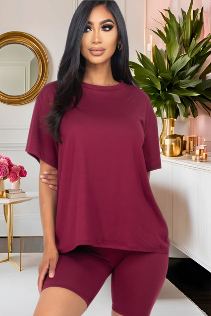 “Everyday Luxe” Biker Short Set (Multiple Colors)
