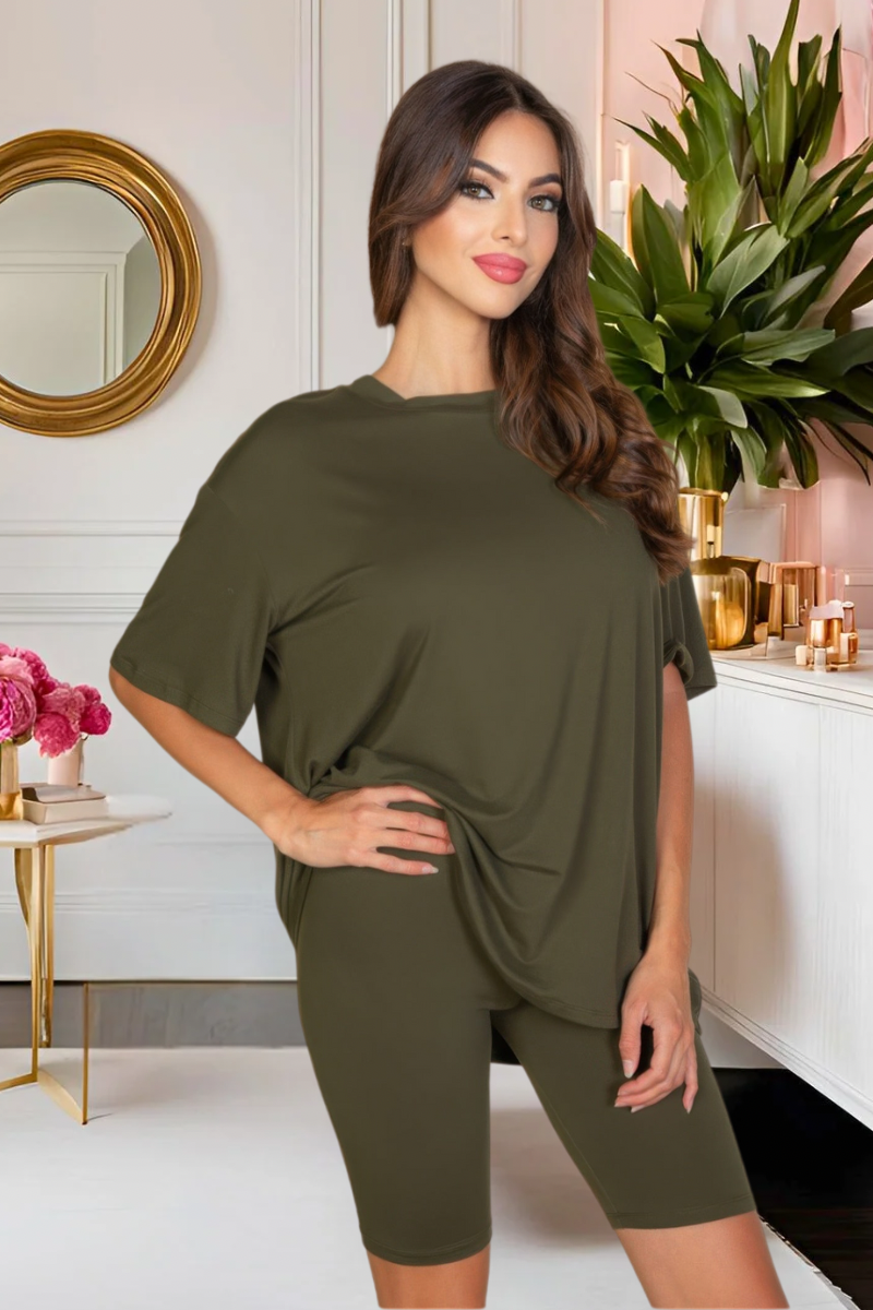 “Everyday Luxe” Biker Short Set (Multiple Colors)